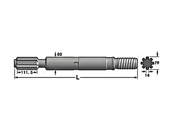 1500HL 635mm Dụng cụ khoan đá 635mm Bộ chuyển đổi chuôi khoan