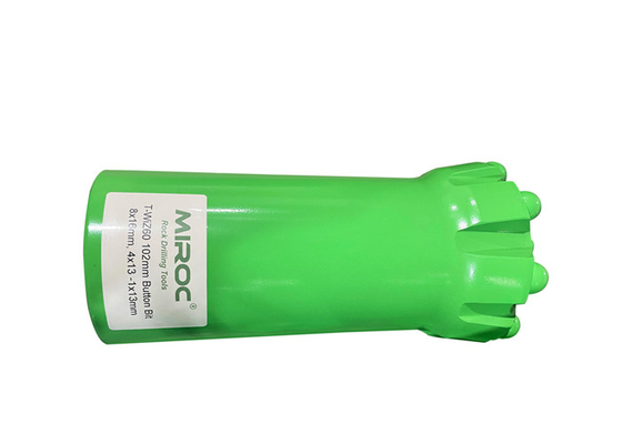 Green / Blue Button Bit cho các bộ phận khai thác đá cứng trung bình đến cứng T-WIZ60-102