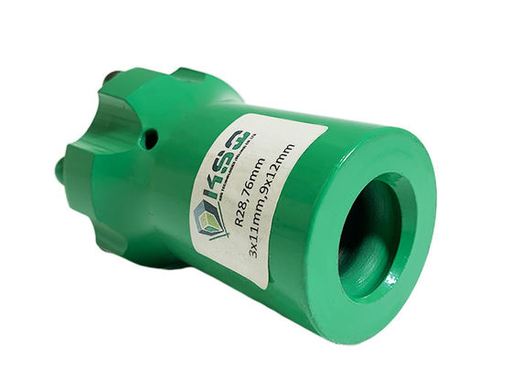 R28 76mm Carbide Reaming Dome Threaded Button Bit For Rock Drilling
