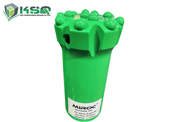 T51 89mm Nút khoan Bit Tungsten Carbide / 14 nút Có ren