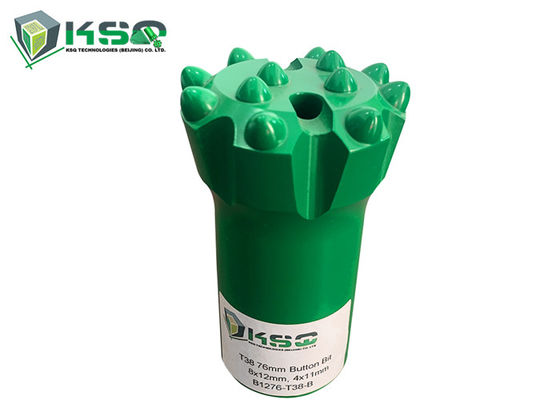 Tuổi thọ dài Mũi khoan T38 Nút có ren Đường kính bit 76mm