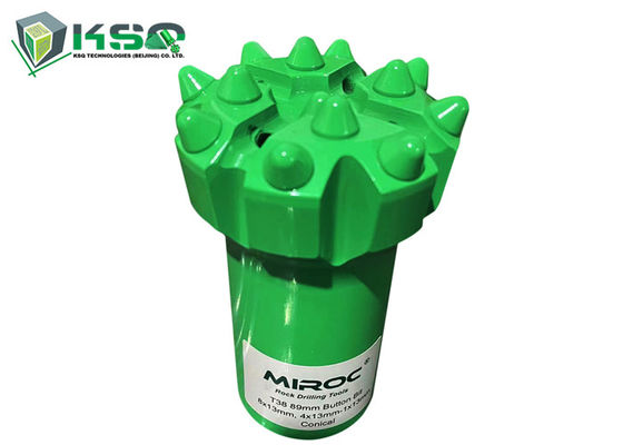 T38 - 89mm Đối với khoan đá nút hình cầu / đạn đạo nút khoan có dây