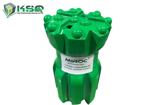 Green / Blue Retrac Button Bit cho trung gian cứng đến cứng đá khai thác mỏ bộ phận T-WIZ60-115