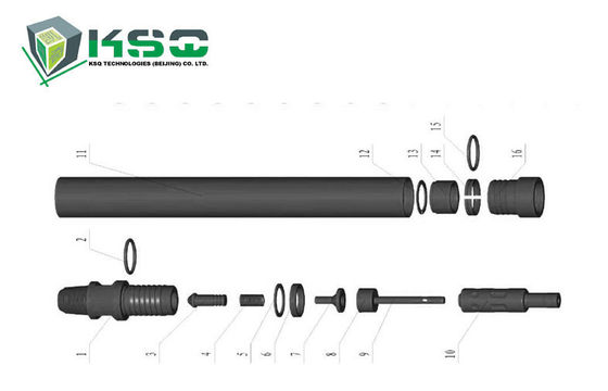 Công cụ khoan đá Tungsten Carbide Drill Rod / Phụ tùng cho Khai khoáng