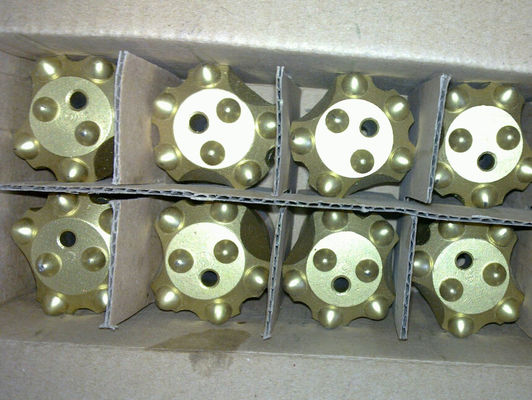 Dụng cụ khoan khai thác đá cacbua Tungsten, 7 ° Quarrying 34mm Taper Button Bit